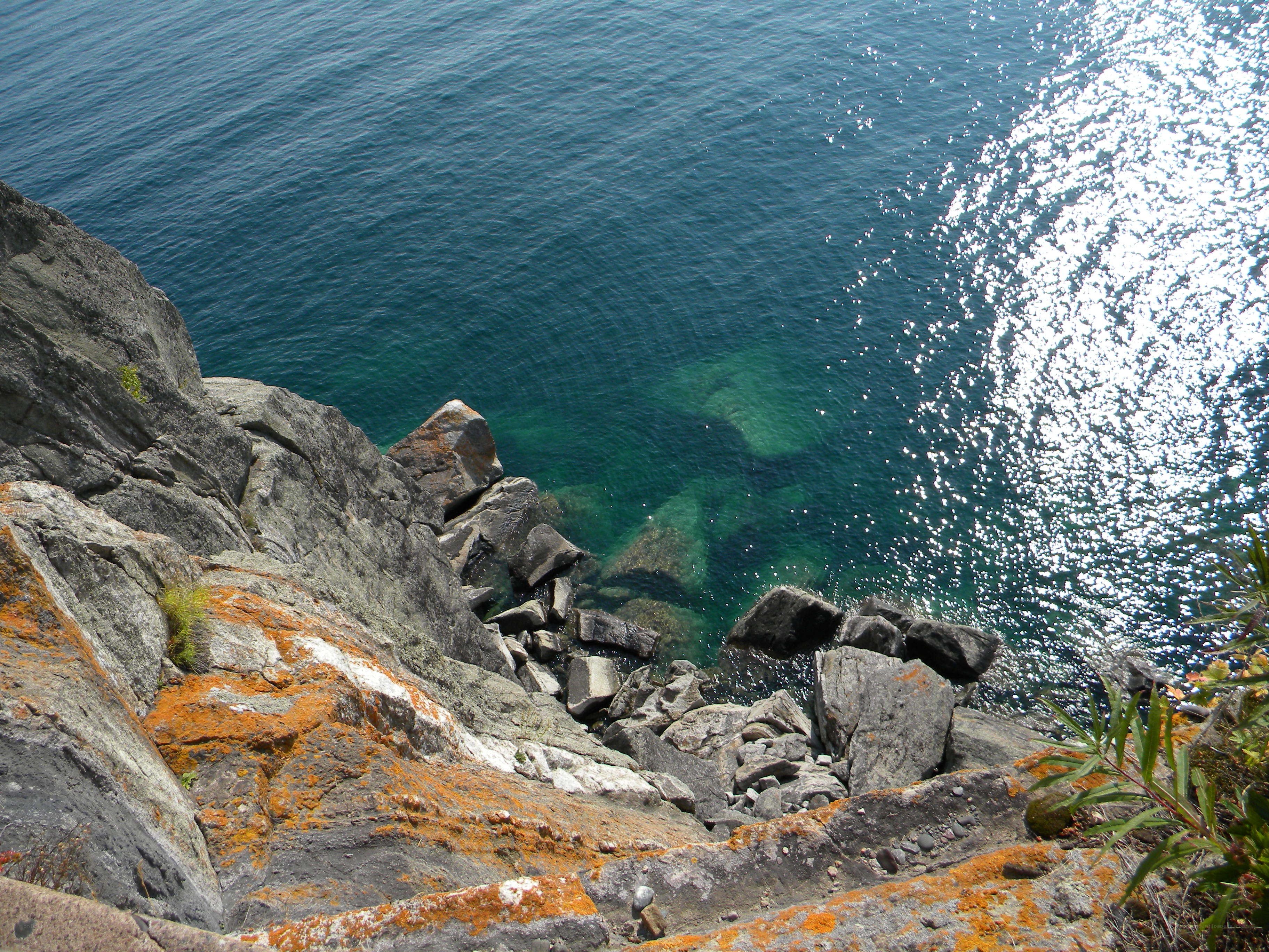 Cliffside view of ocean