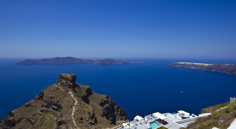 Cliffside View of Santorini
