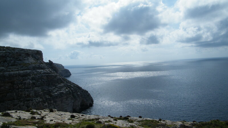 Cliffside view of the sea