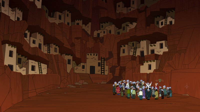 Cliffside village gathering