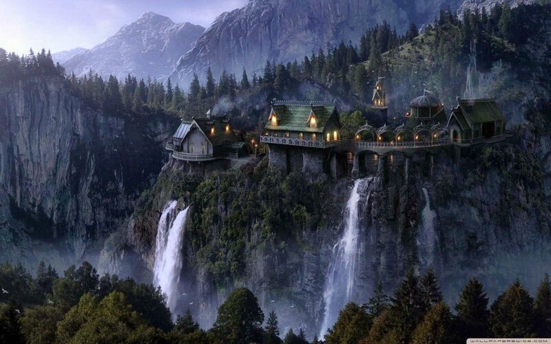 Cliffside Village — Green, Dramatic