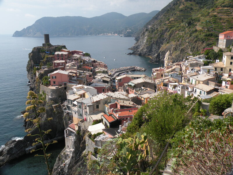 cliffside village in italy