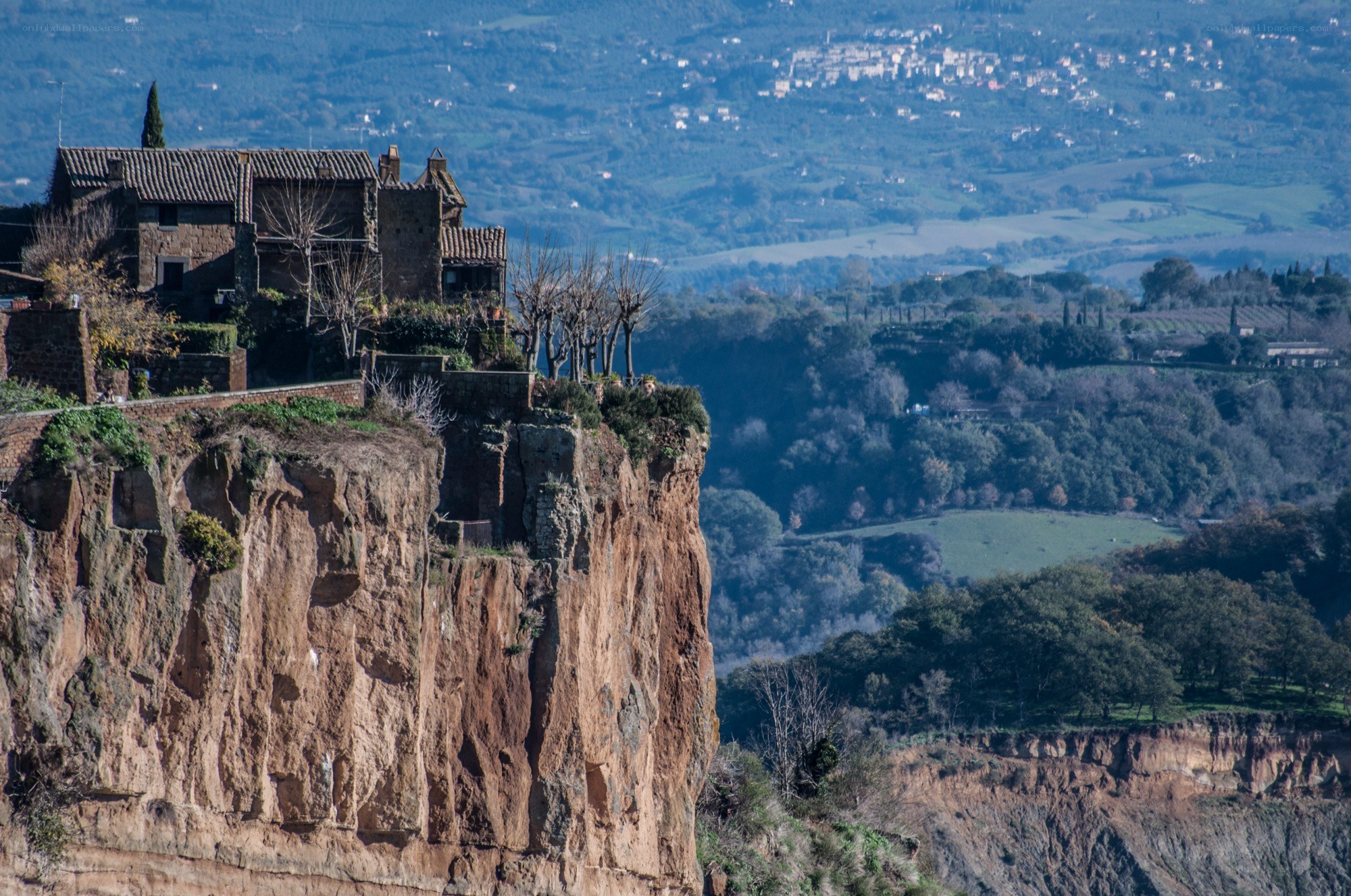 Cliffside village in Tuscany