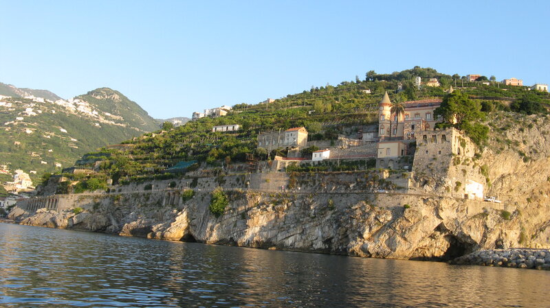 Cliffside Village on Coast — Blue