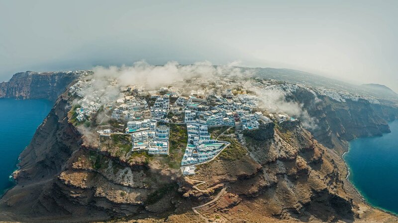 Cliffside Village on Santorini — White