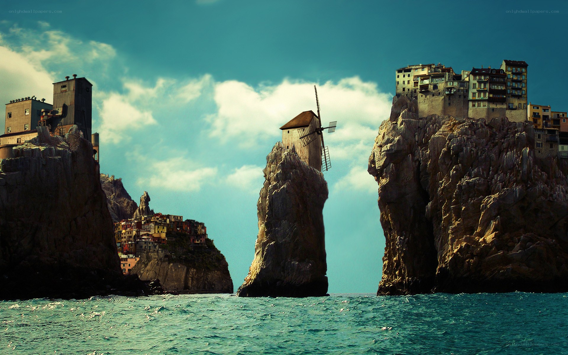 Cliffside villages by the sea