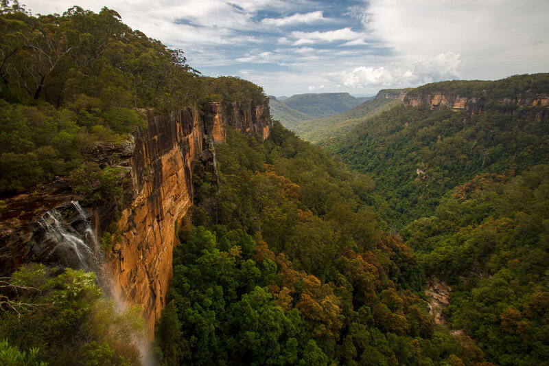 Cliffside Waterfall in Canyon