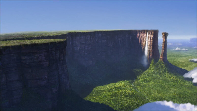 cliffside waterfall landscape