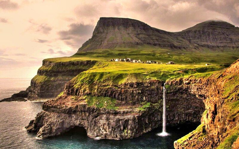 Cliffside Waterfall Village