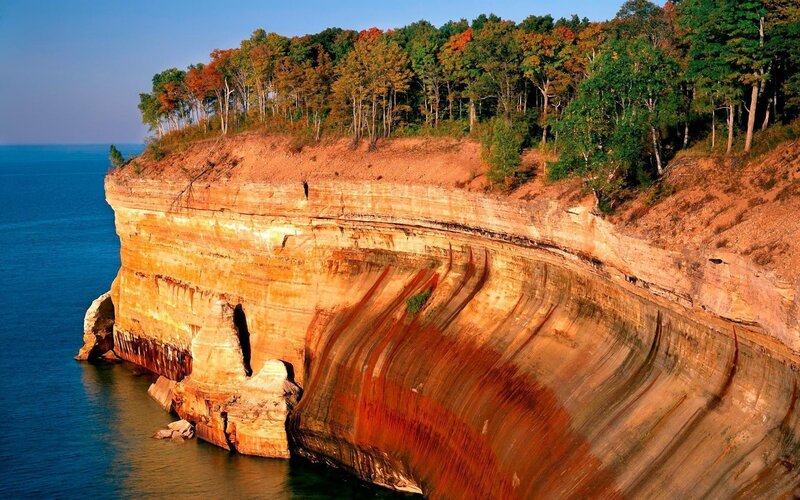 Cliffside with Layered Rock