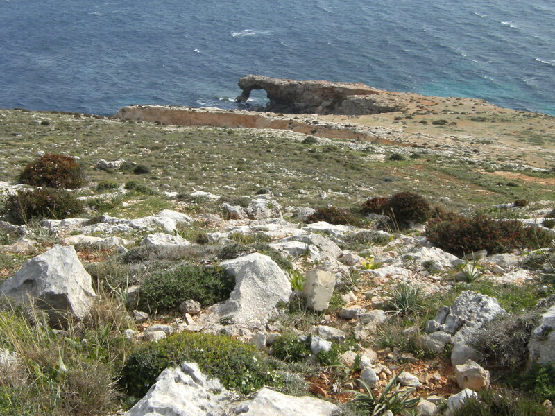 Cliffside with natural arch