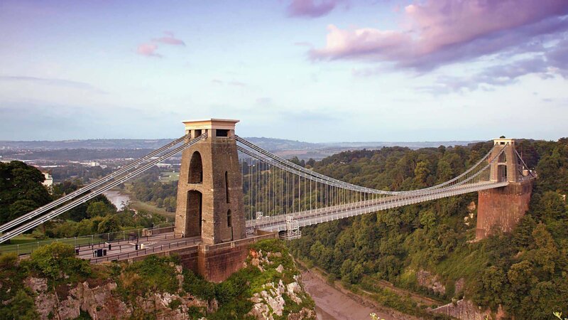 Clifton Suspension Bridge at dusk