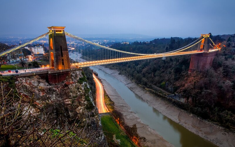 Clifton Suspension Bridge — Blue, Dramatic