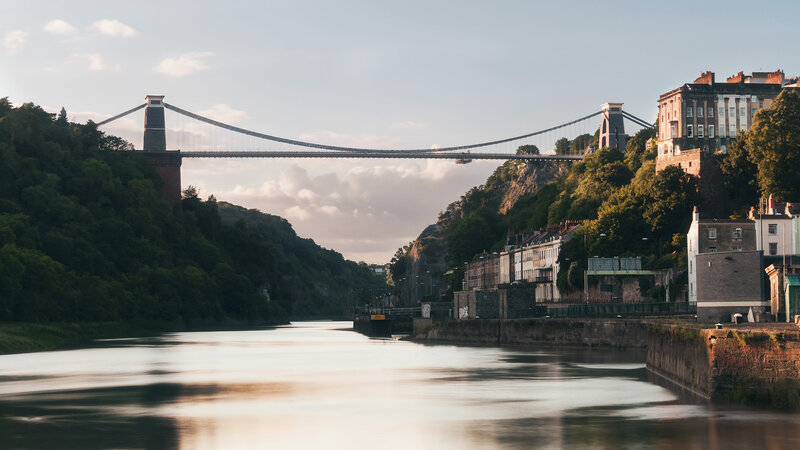 Clifton Suspension Bridge — Blue, Serene, Sunset