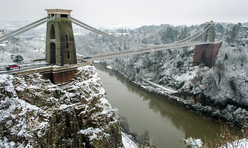 Clifton Suspension Bridge — White, Cold