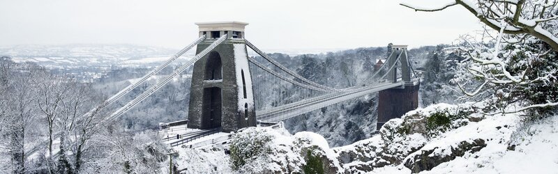 Clifton Suspension Bridge — White, Serene