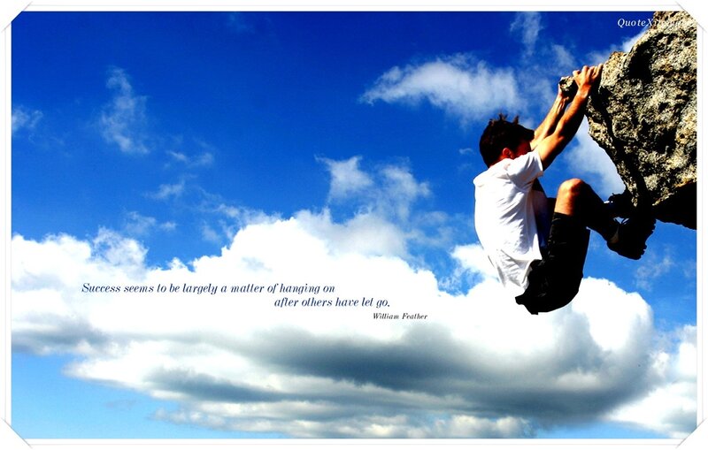 Climber against the sky