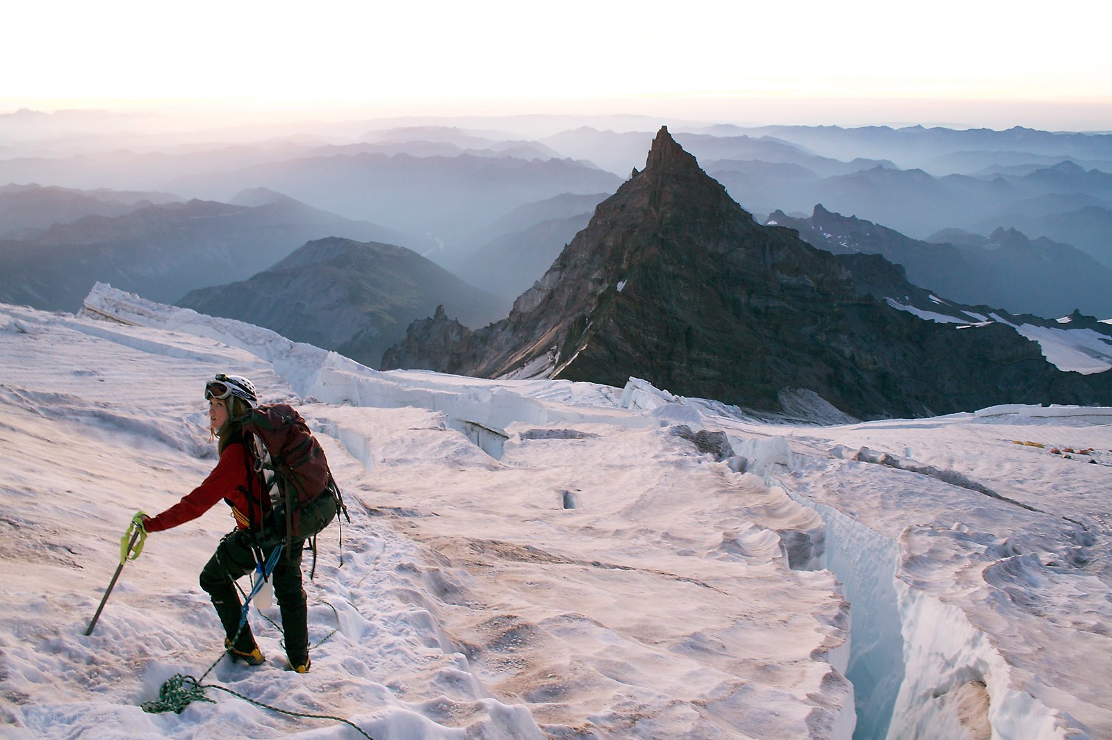 Climber on a glacier