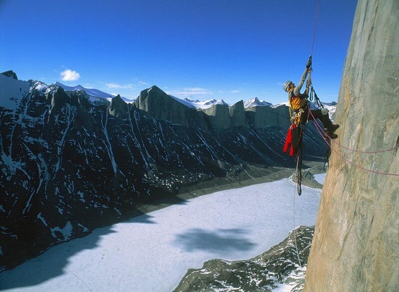 Climber on a mountain face