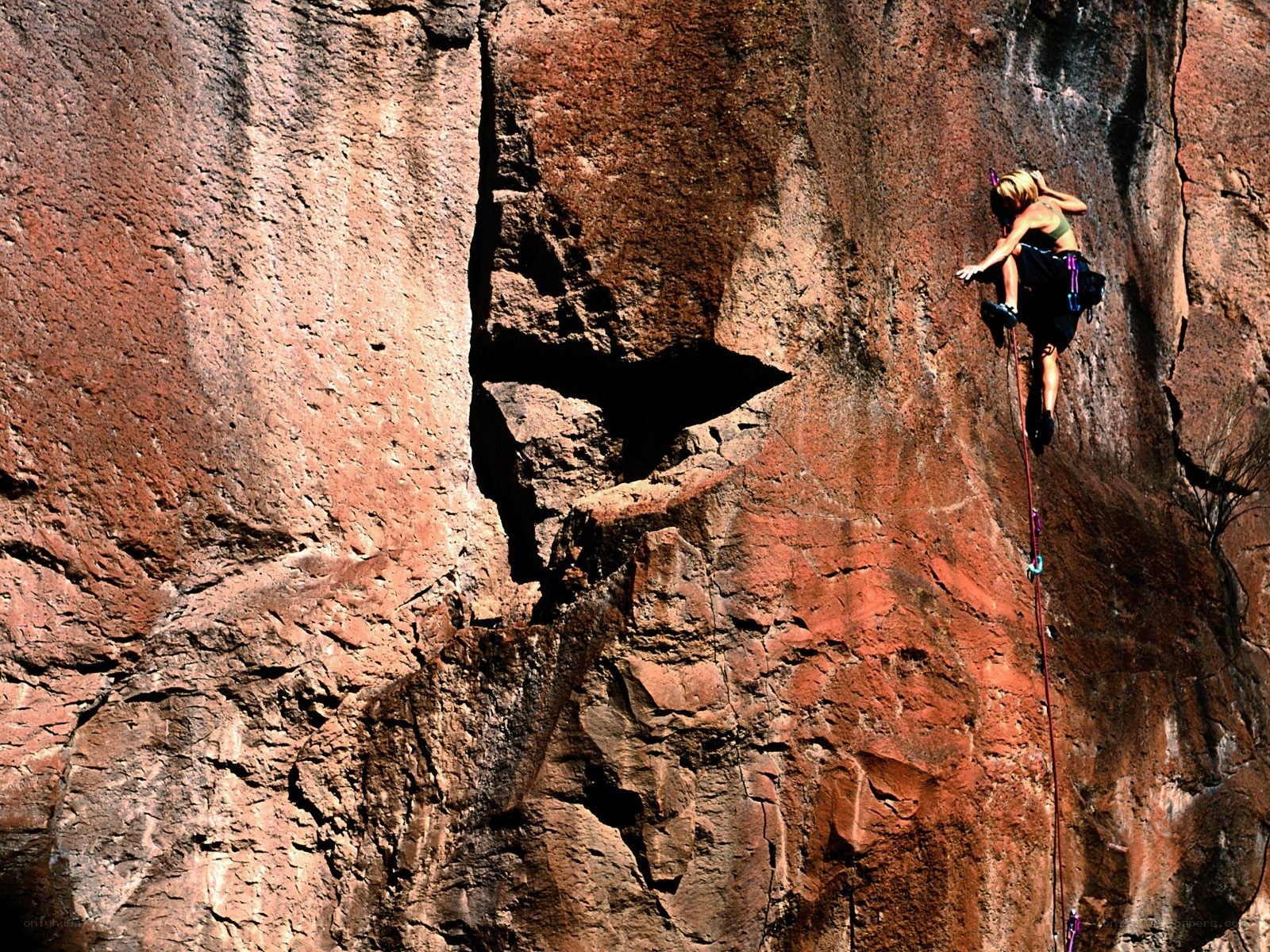 Climber on a rock face