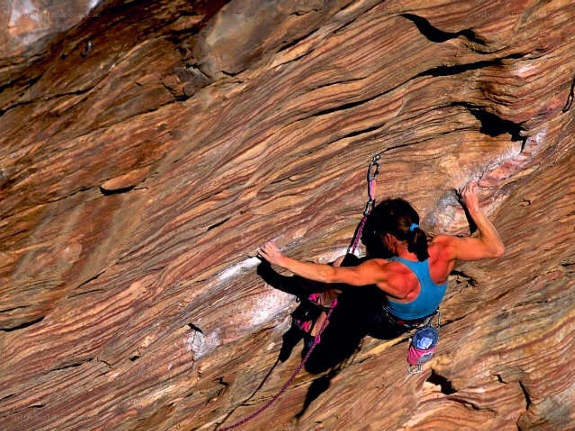 Climber on a rock face