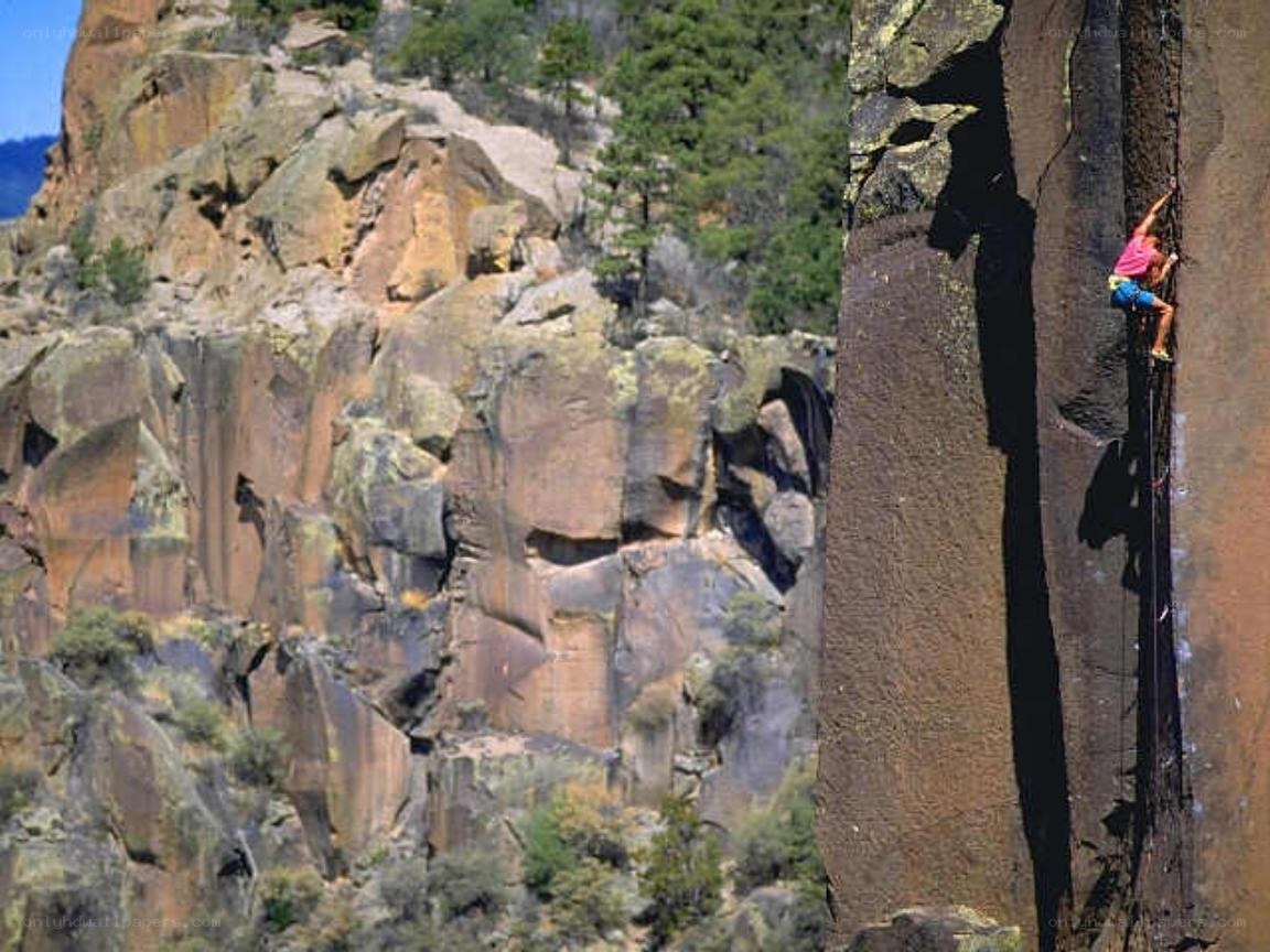 climber on a rock face