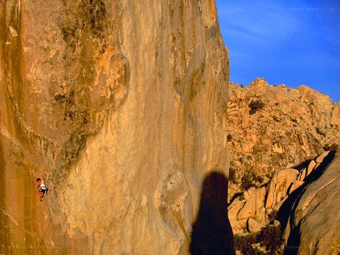 Climber on a rock face