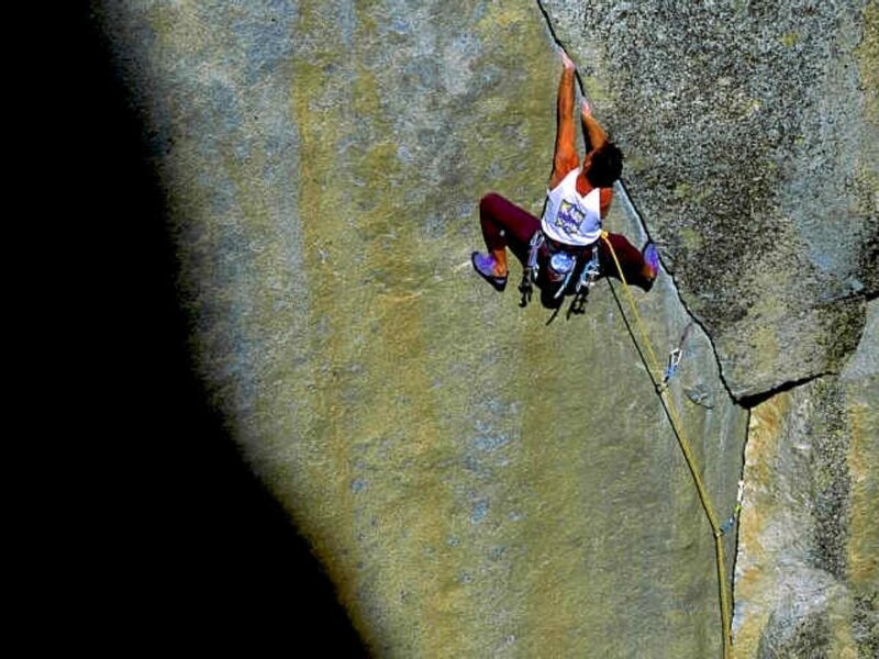 Climber on a rock face