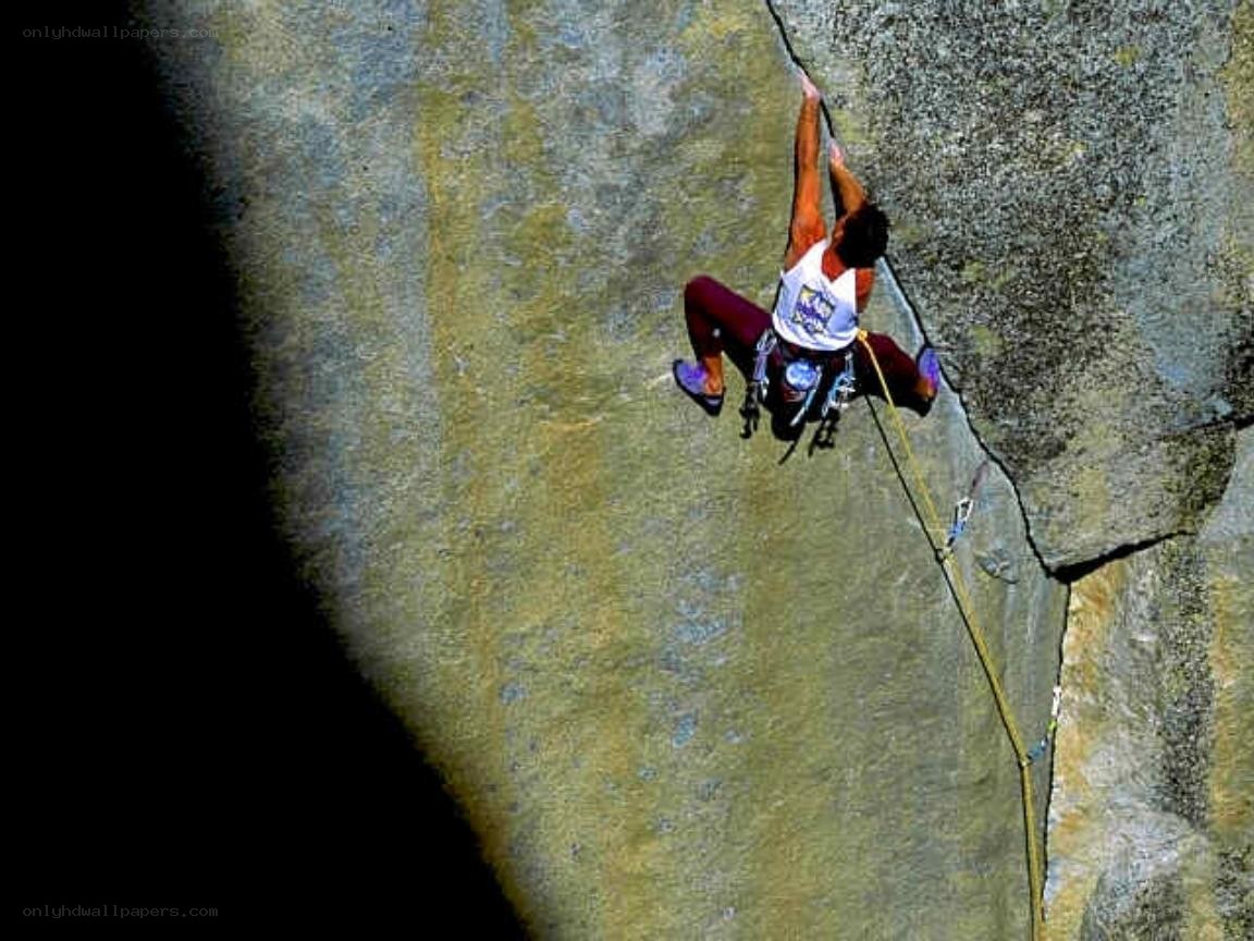 Climber on a rock face