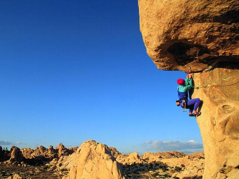 Climber on a rock face