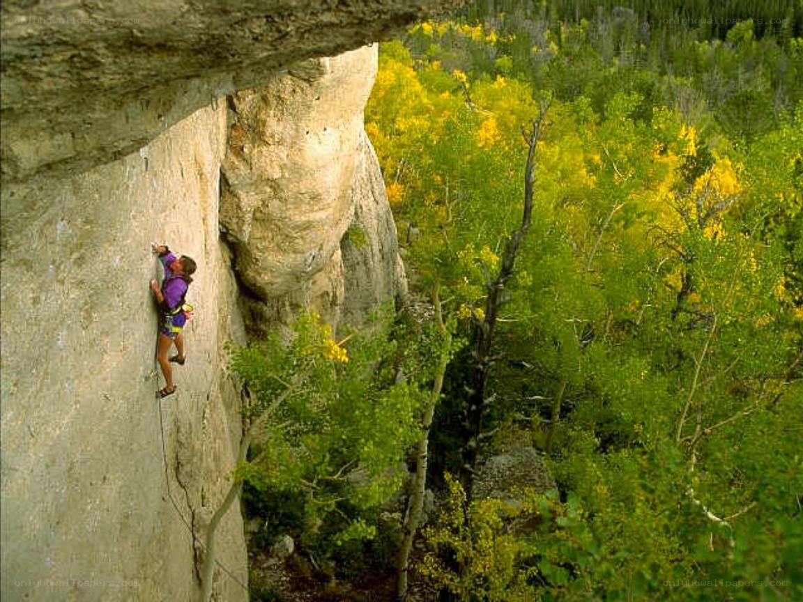 climber on a rock face