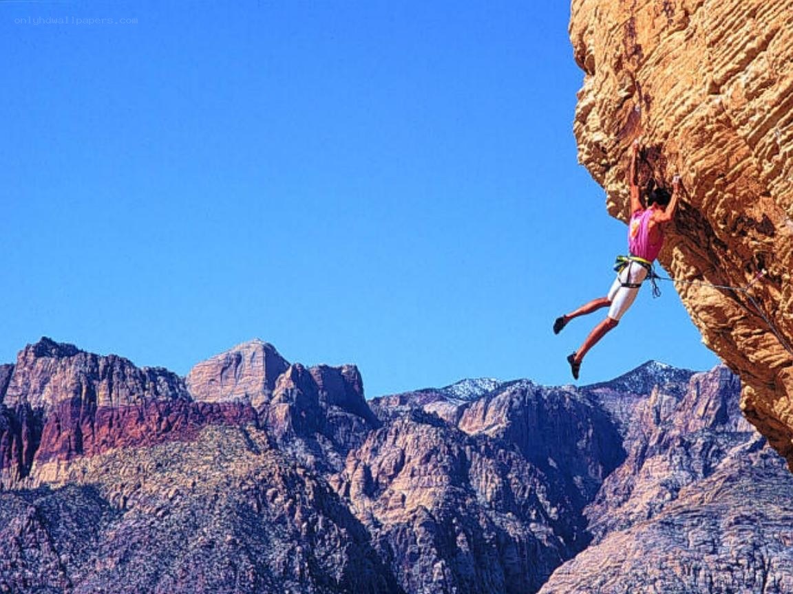 Climber on a rock face