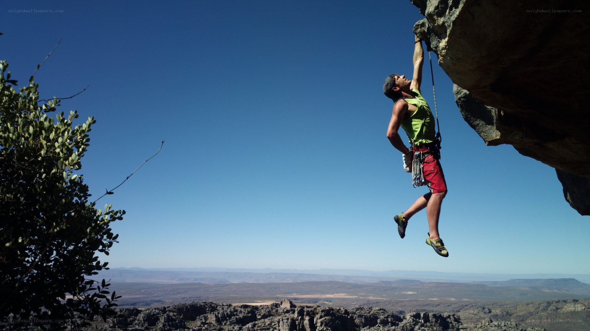 Climber on a rock face