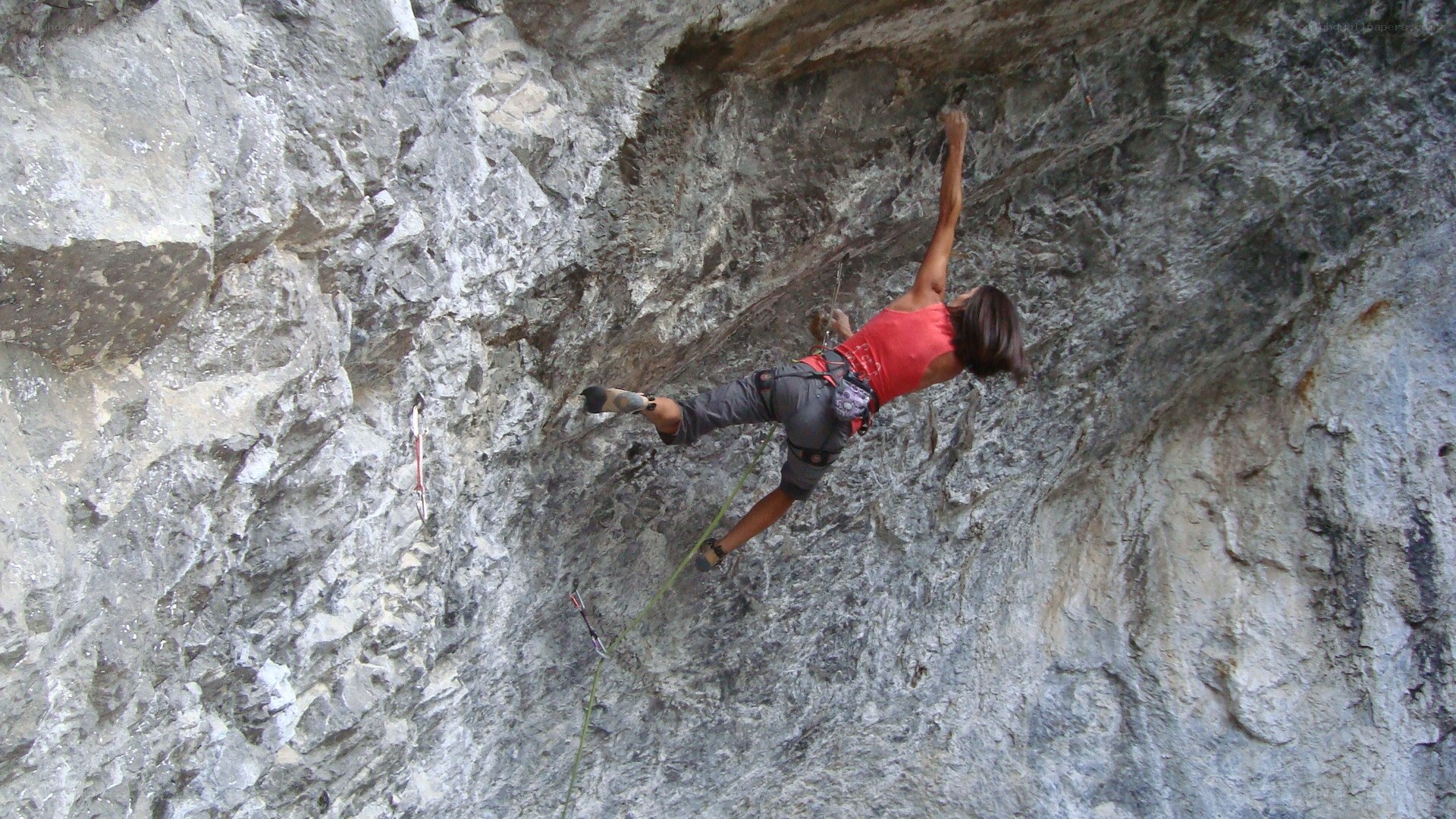 Climber on a rock face