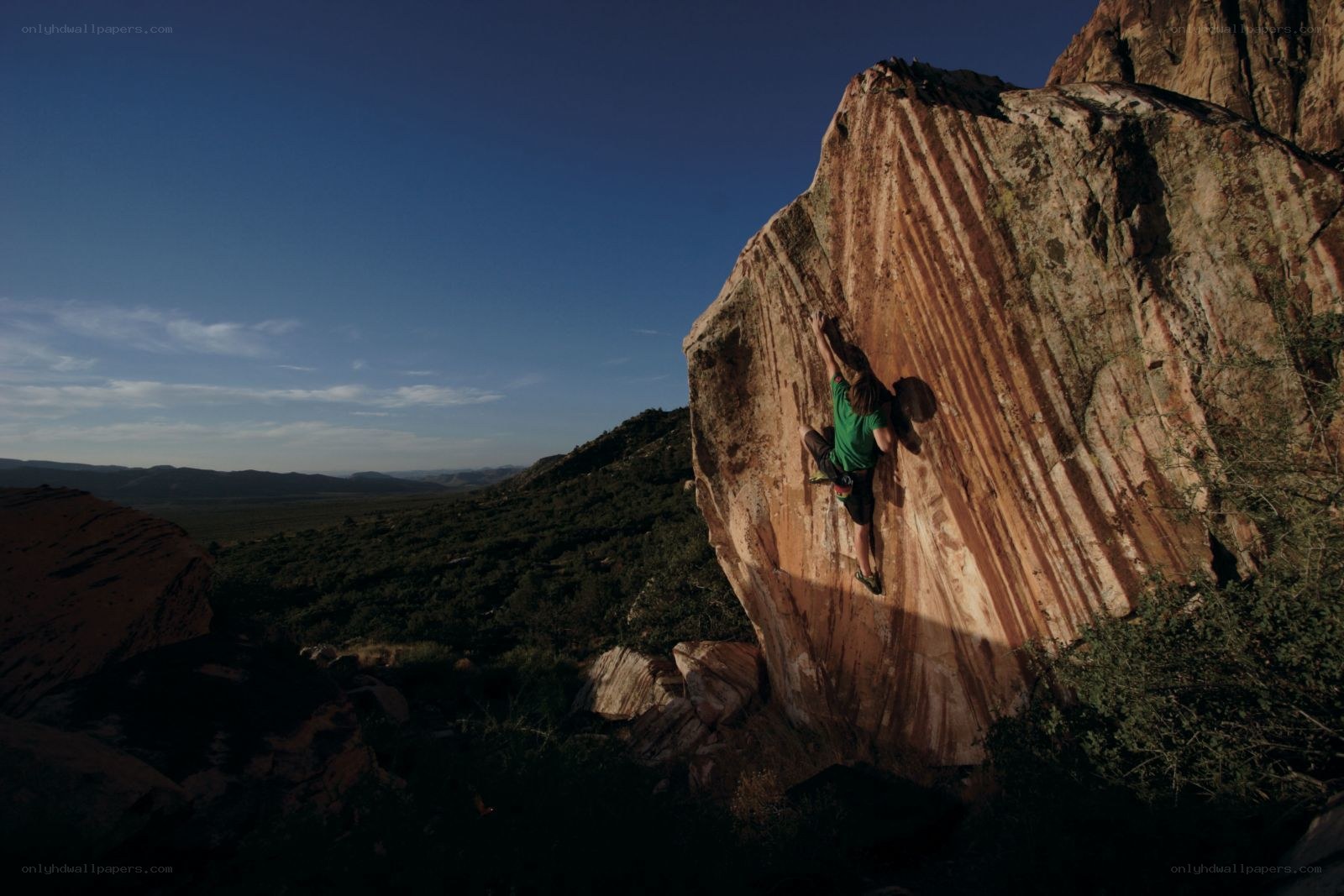 Climber on a rock face