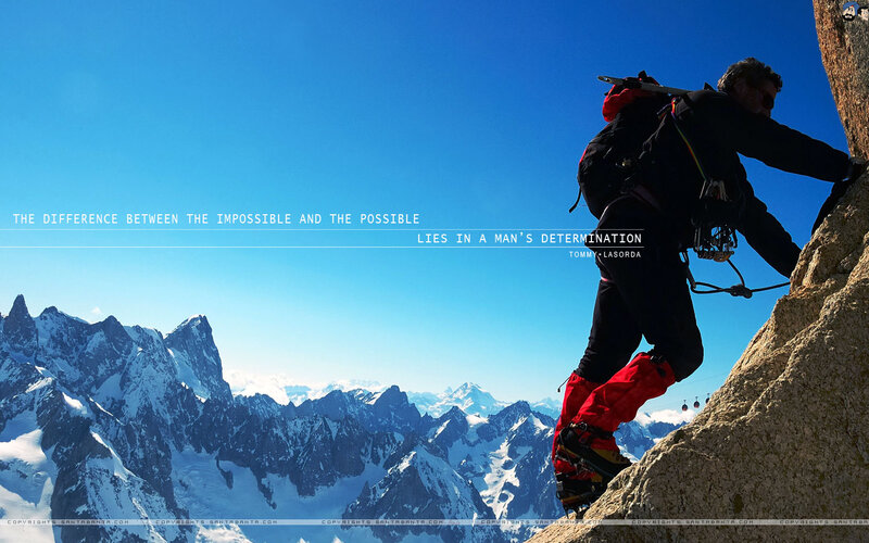 climber on mountain peak