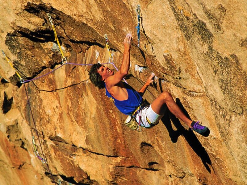 climber on rock face