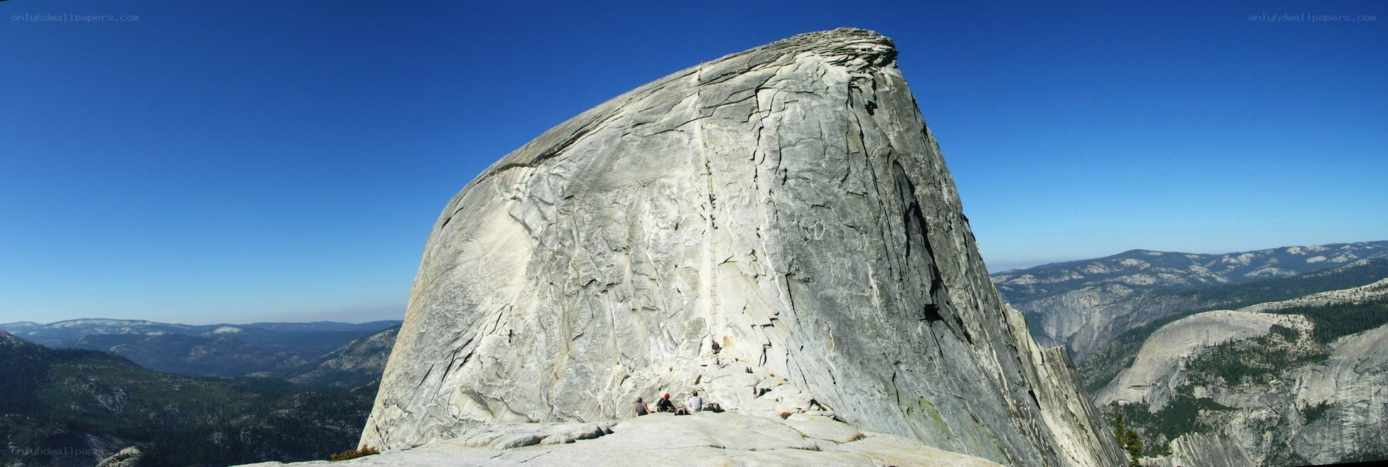 Climbers at Half Dome