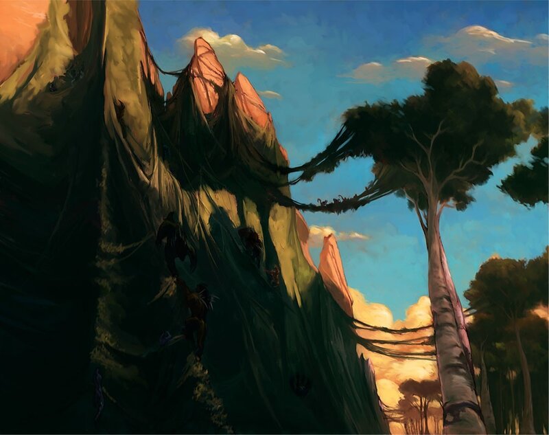 Climbers on a Cliff — Blue