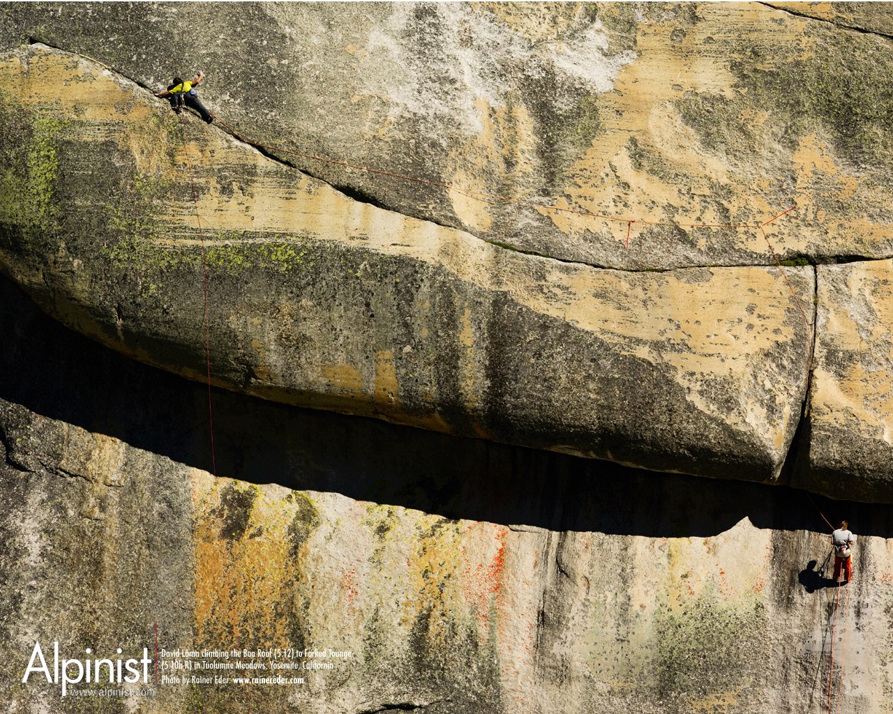 Climbers on a rock face
