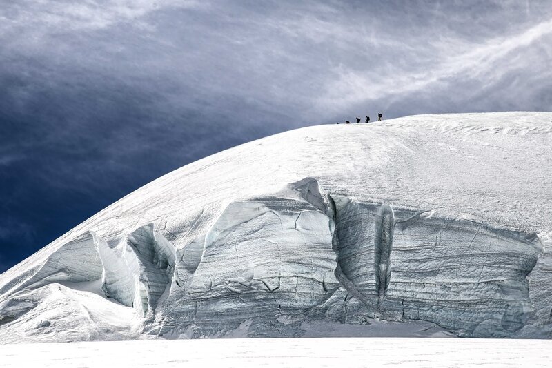 Climbers on Glacier
