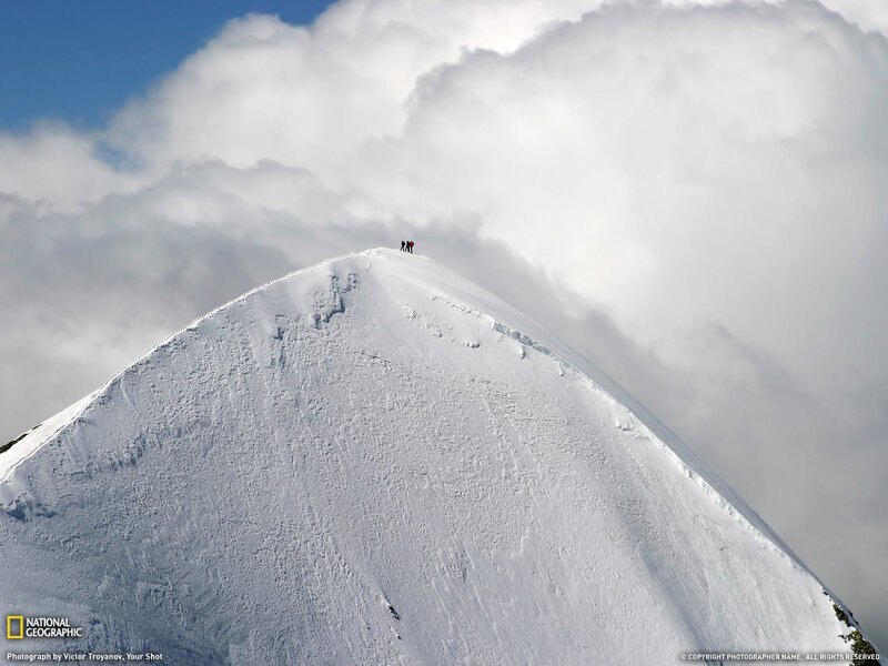 Climbers on Mountain Peak