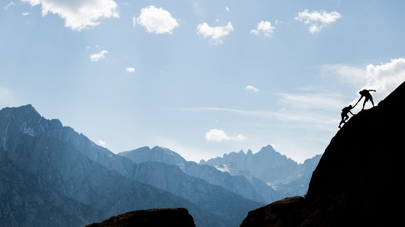 Climbers on Mountain