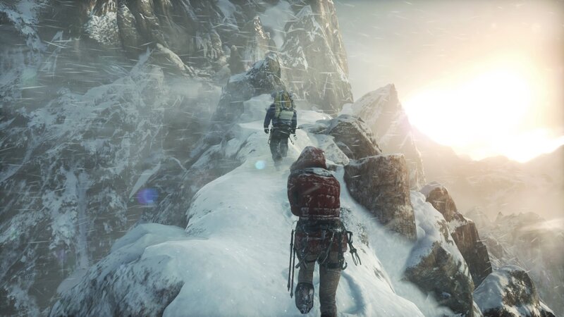 Climbers on Snowy Mountain — White, Dramatic, Winter, 3d Render