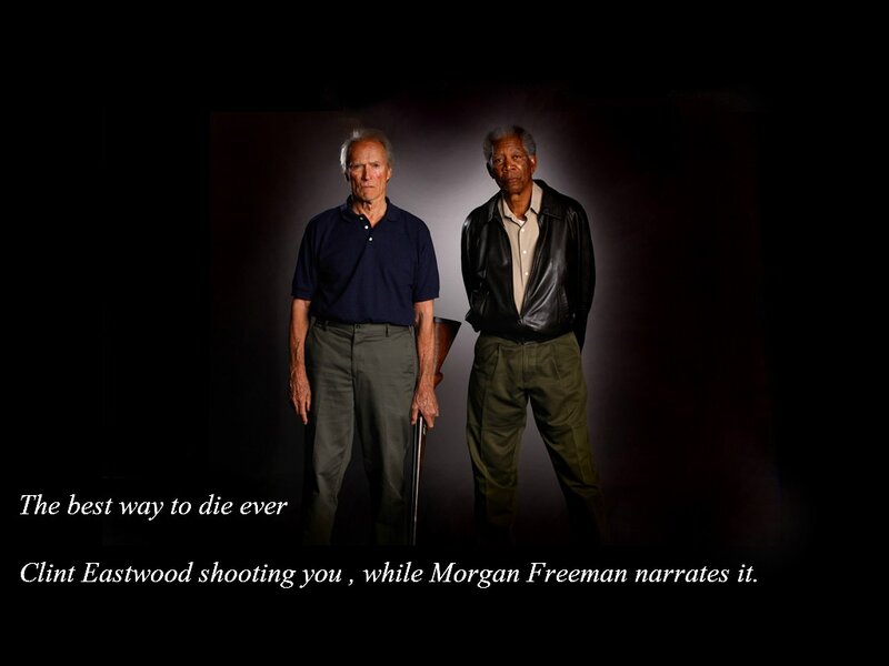 Clint Eastwood and Morgan Freeman