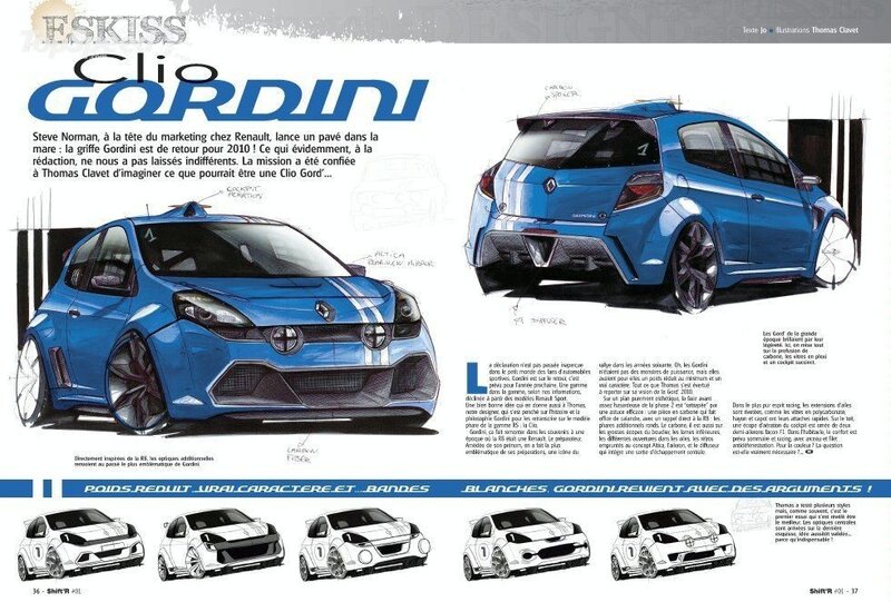 Clio Gordini concept car designs
