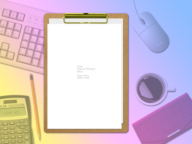 Clipboard with Paper
