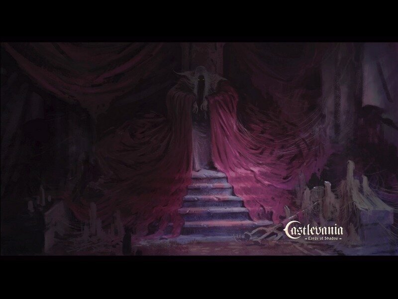 Cloaked Figure on Stairs