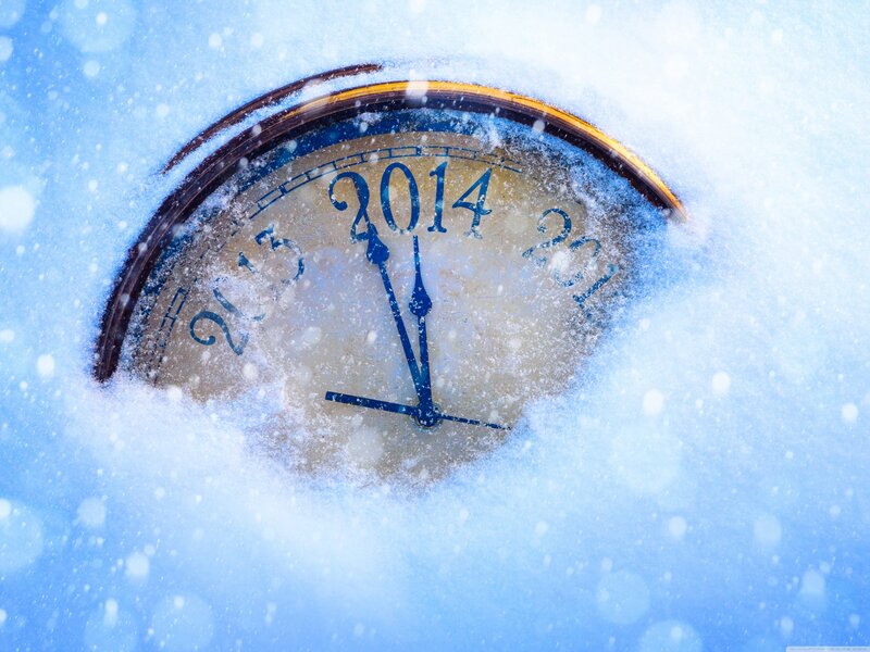 Clock Buried in Snow