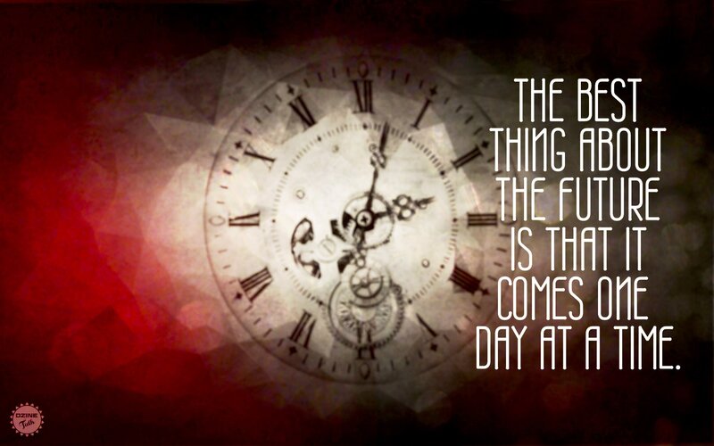 Clock Face with Quote